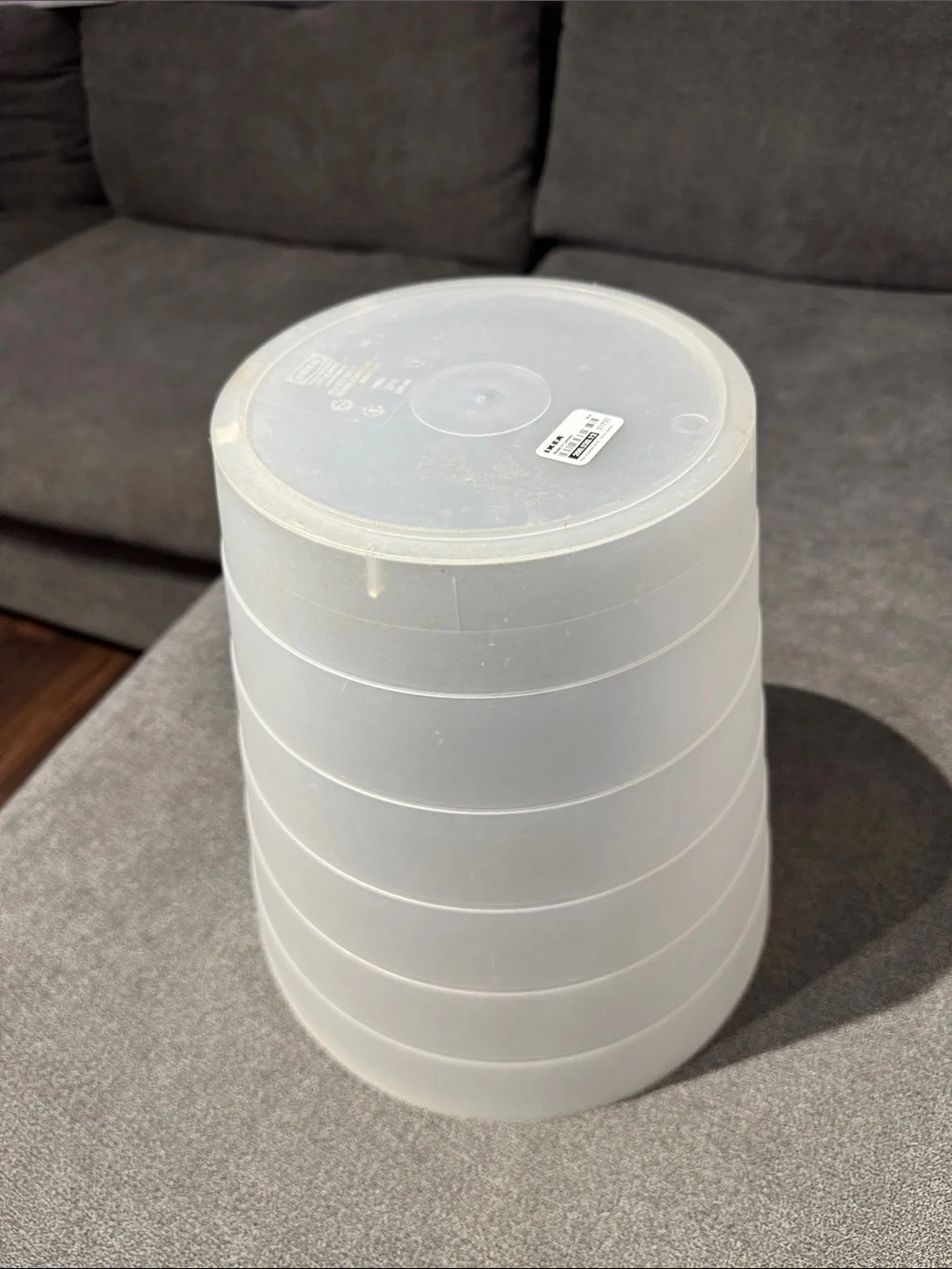 IKEA Frosted White Plastic Wastebasket